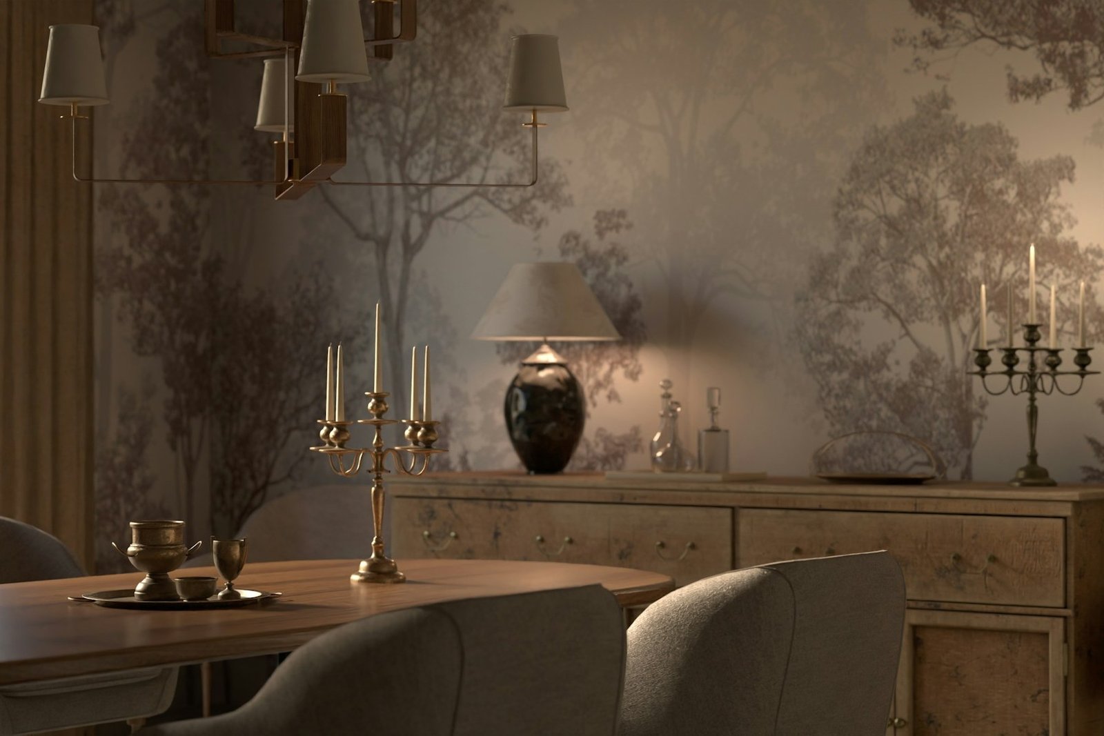 Dunkle Flecken unter gelöster Tapete an einer Wand